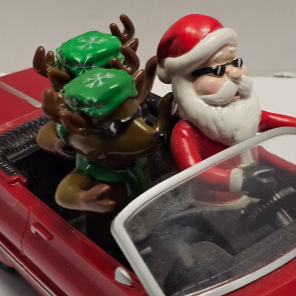 Santa Christmas GEMMY Low Rider Impala Car with 2 Reindeer Animated Light Music - Picture 10 of 15